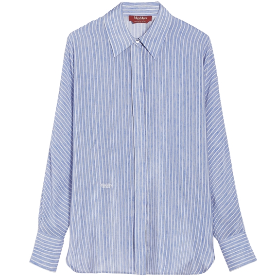 Max Mara Studio Dinar Skjorte, Light Blue Stripe 