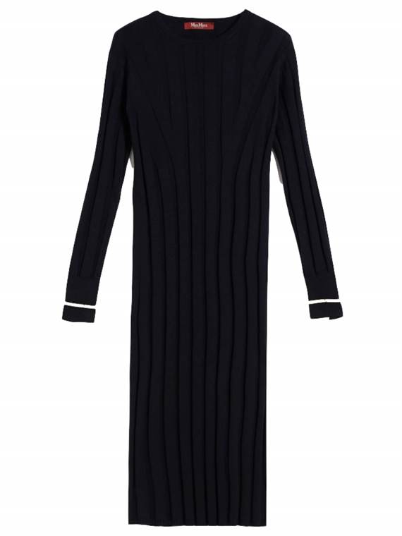 Max Mara Studio Leccio Strikkjole, Sort 