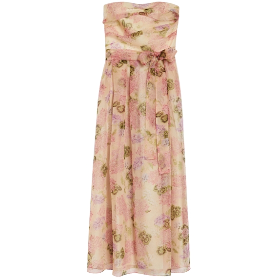 Max Mara Studio Lisetta Kjole, Ivory Geranium Print