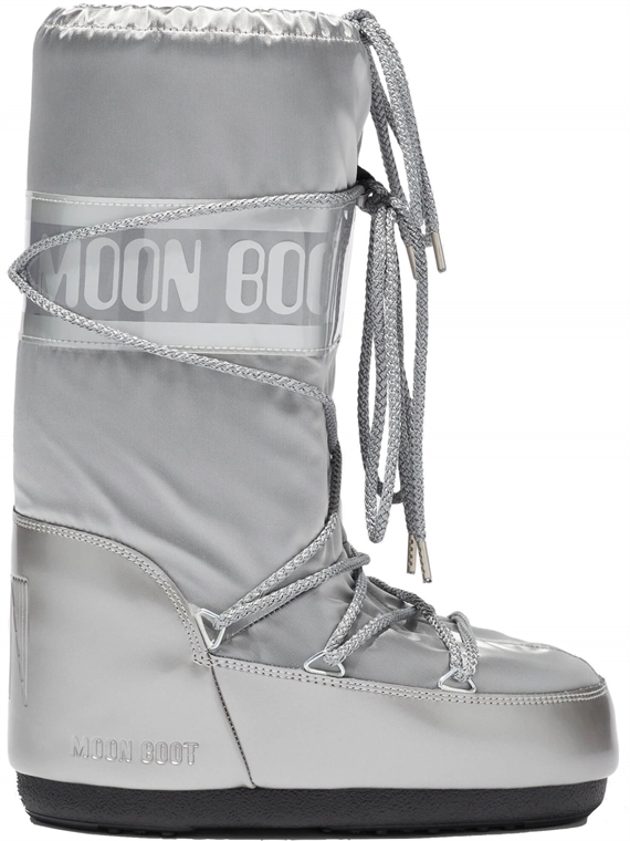 Moon Boot Icon Glance Silver Satin Boots