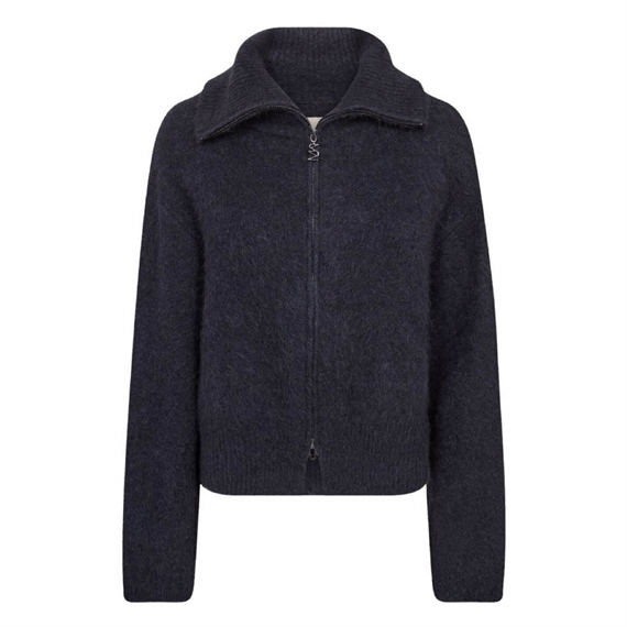 Mos Mosh Hulda Knit Zip Cardigan, Salute Navy