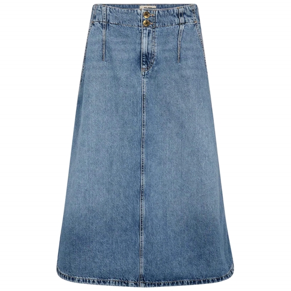 Mos Mosh Leala Denim Nederdel, Mid Blue