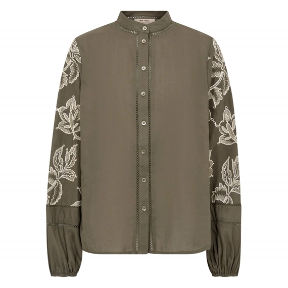 Mos Mosh Louis Line Skjorte, Olive Night