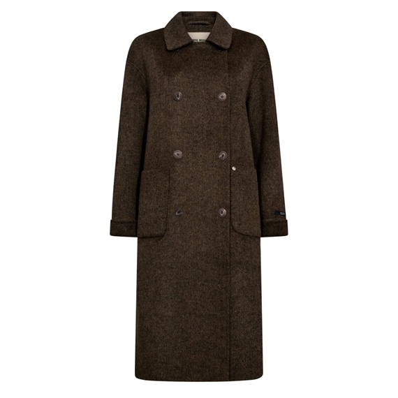 Mos Mosh Lucca Barkley Wool Coat, Slate Black