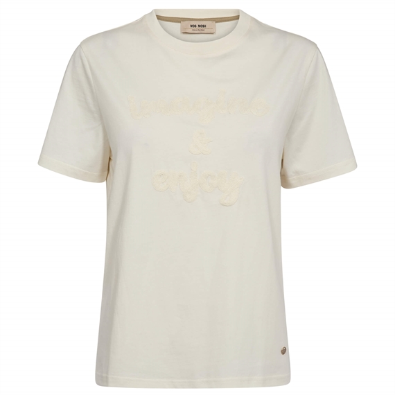 Mos Mosh Makri O-SS T-shirt, Ecru