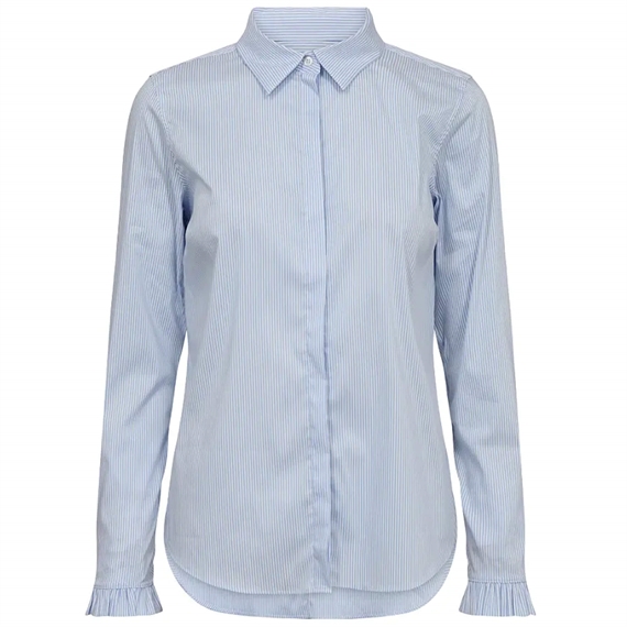 Mos Mosh Mattie Flip Stripe Skjorte, Light Blue