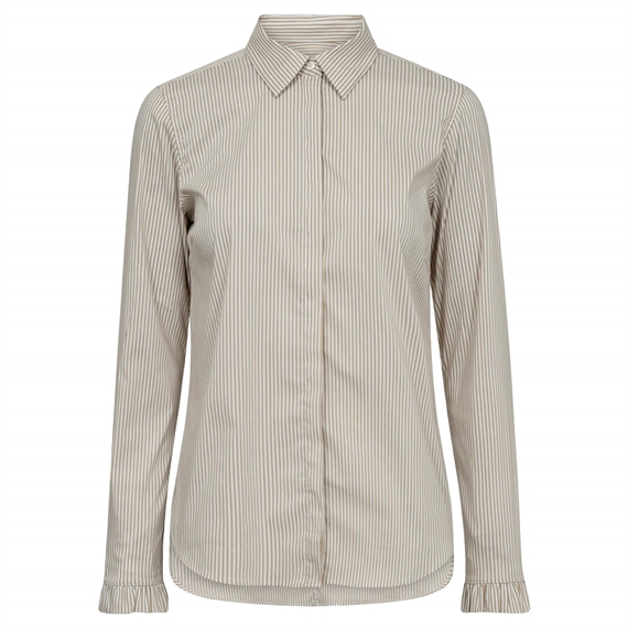 Mos Mosh Mattie Flip Stripe Skjorte, Safari