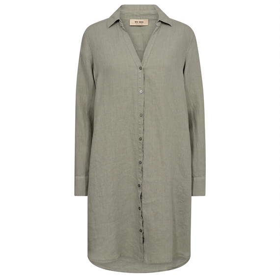 Mos Mosh Rielle Linen Kjole, Shadow 