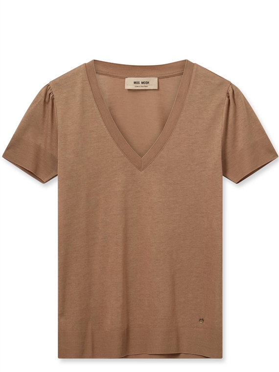 Mos Mosh V-SS T-shirt, Cinnamon Swirl