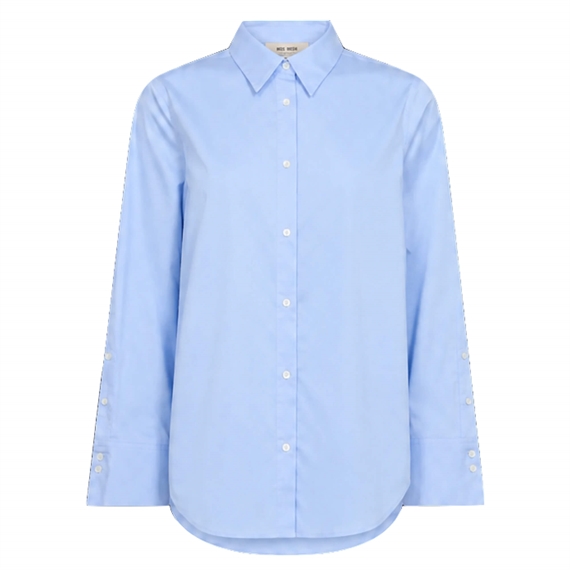 Mos Mosh Winola Cotton Twill Skjorte, Light Blue