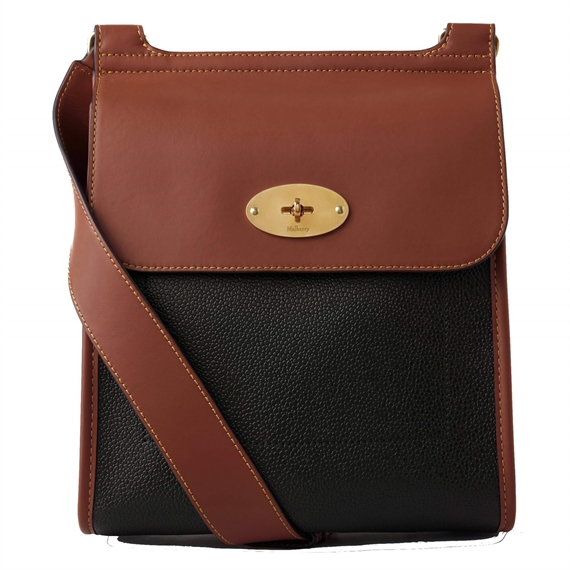 Mulberry Antony Black & Cognac Eco Scotchgrain