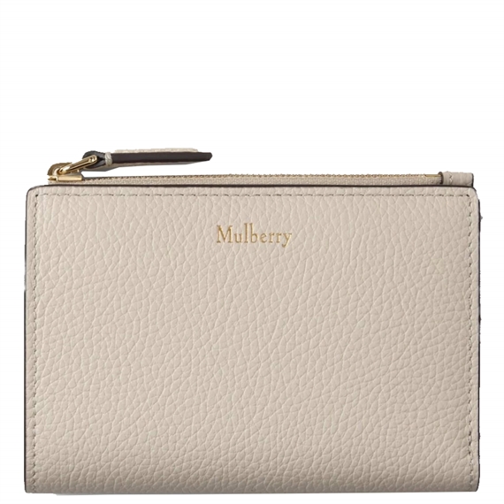 Mulberry Bifold Zipped Wallet Chalk 