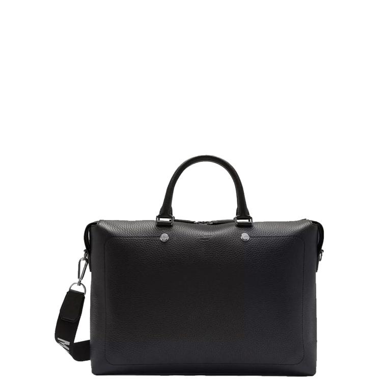 Mulberry City Briefcase Black Heavy Grain Brand Webbing 