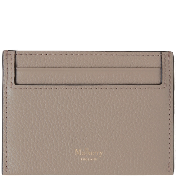 Mulberry Credit Card Slip Cashmere Taupe Small Classic Grain