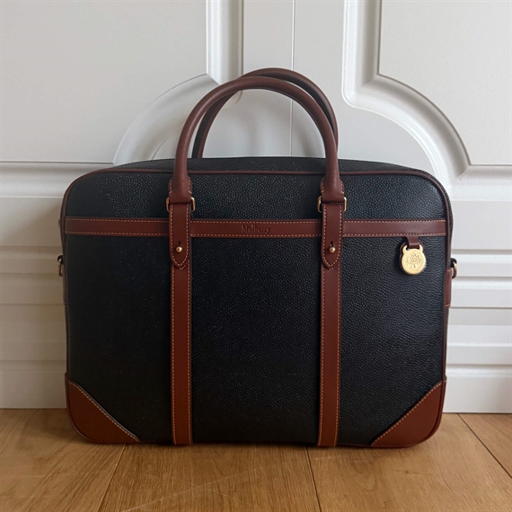 Mulberry Heritage Briefcase Black-Cognac 