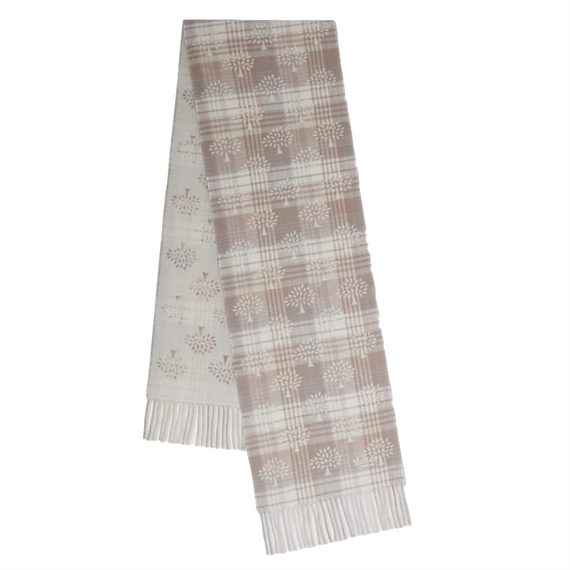 Mulberry Heritage Check & Tree Scarf Maple