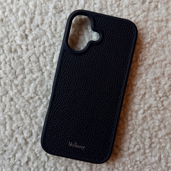 Mulberry Iphone 17 Case Black Small Classic Grain