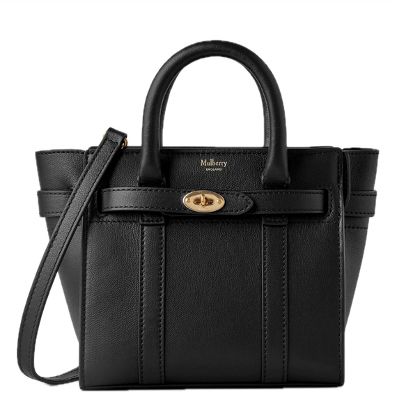 Mulberry Micro Zipped Bayswater, Black