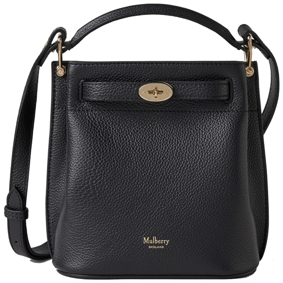Mulberry Mini Islington Bucket Black Small Classic Grain