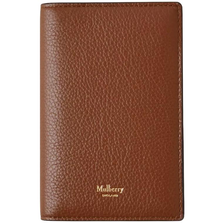 Mulberry New Passport Cover Oak Natural Grain