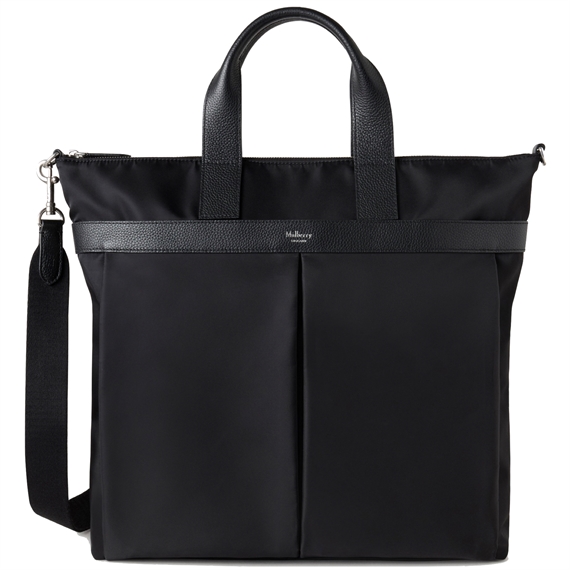 Mulberry Nylon Zipped Tote Black
