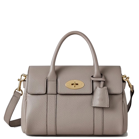 Mulberry Small Bayswater Satchel Cashmere Taupe Heavy Grain