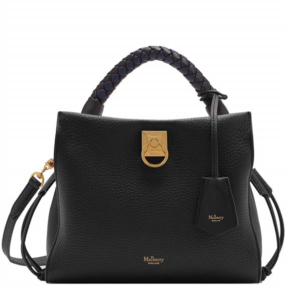 Mulberry Small Iris Black Heavy Grain