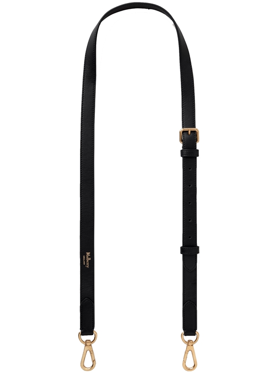 Mulberry Thin Leather Strap Black Micro Classic Grain