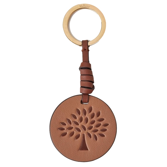 Mulberry Tree Leather Keyring Sable & Bright Oak