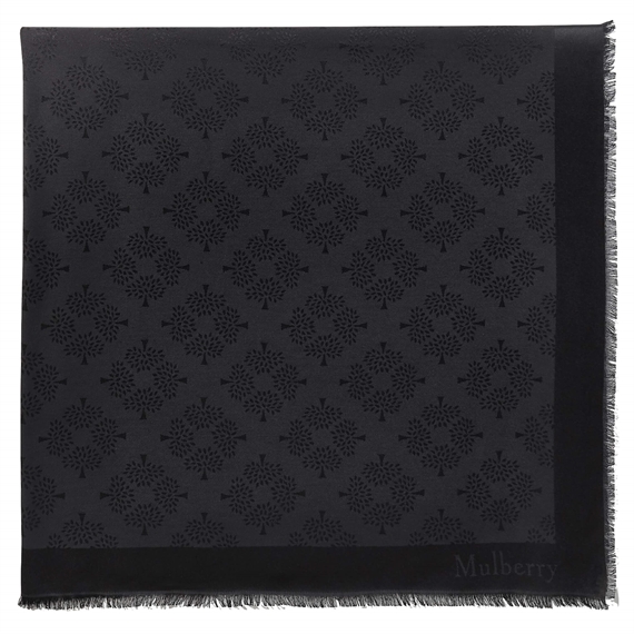 Mulberry Tree Square Tørklæde, Black
