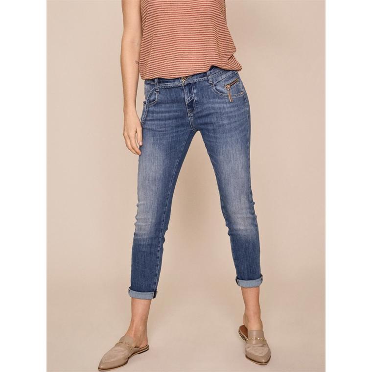 Mos Mosh Nelly String Jeans Ankle, Light Blue