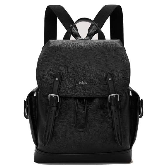 Mulberry Heritage Backpack Black Natural Grain