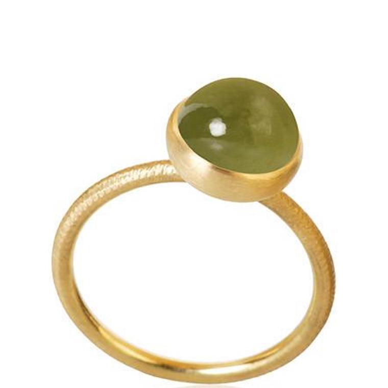 Dulong Pacific Ring M. Lille Vesuvian, 18K Guld