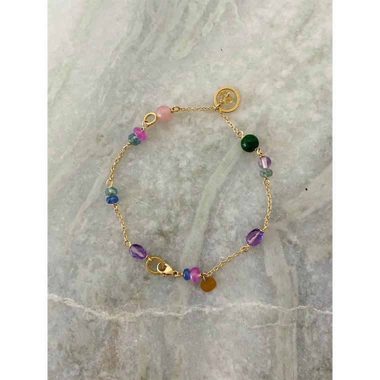 Unika Piccolo Armbånd M. Diverse Ægte Perler, 18K Guld