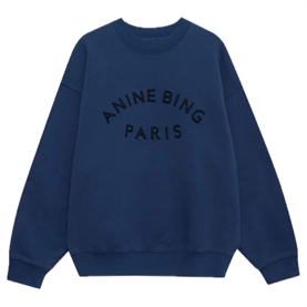 Anine Bing Jaci Sweatshirt Paris, Washed Navy