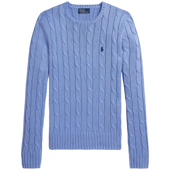 Polo Ralph Lauren Cable Knit Cotton Sweater, New Litchfield Blue