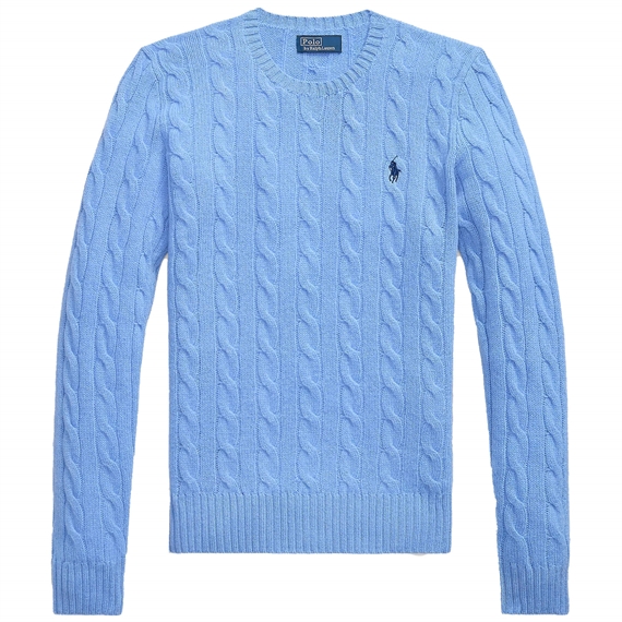 Polo Ralph Lauren Cable Wool Cashmere Sweater, Litchfield Blue