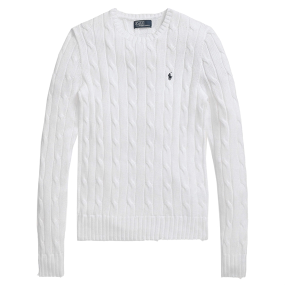 Polo Ralph Lauren Cable-Knit Sweater, Hvid 