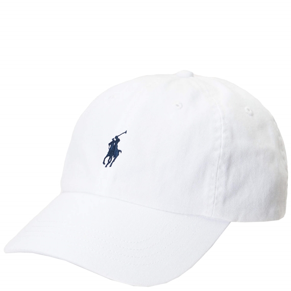 Polo Ralph Lauren Cotton Chino Ball Cap, White/Newport Navy