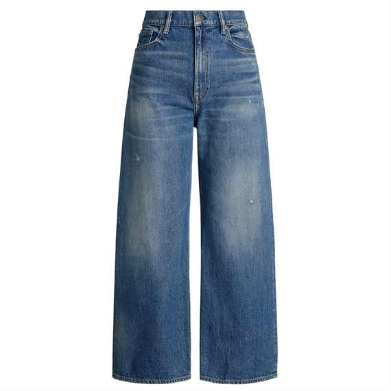 Polo Ralph Lauren High Rise Wide Leg Crop Jeans, Maceen Wash