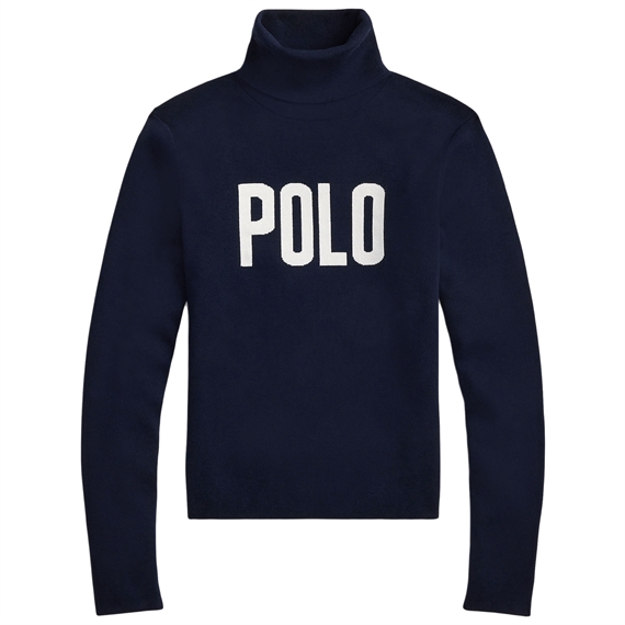 Polo Ralph Lauren Logo Turtleneck Sweater, Hunter Navy