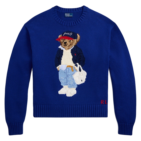 Polo Ralph Lauren Polo Bear Cotton Crewneck Sweater, Blue 
