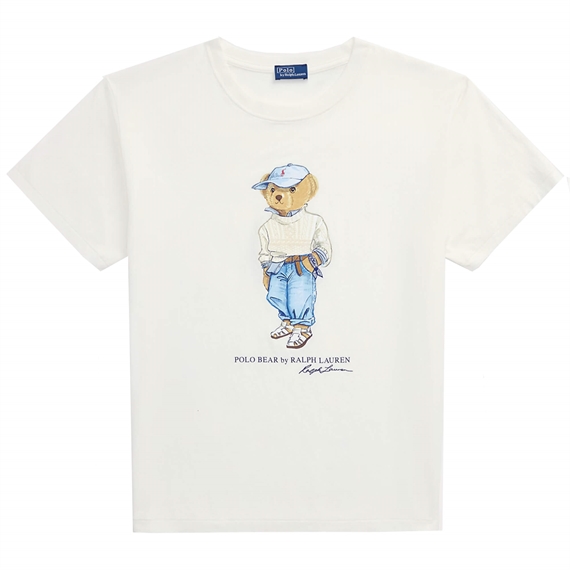 Polo Ralph Lauren Polo Bear Cotton Jersey T-shirt, Hvid