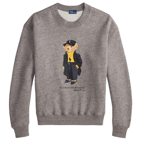 Polo Ralph Lauren Polo Bear Fleece Crewneck, Dark Vintage Heather
