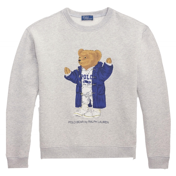 Polo Ralph Lauren Polo Bear Fleece Crewneck, Light Smoke Heather