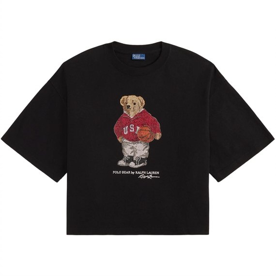 Polo Ralph Lauren Rhinestone Polo Bear T-shirt, Polo Black