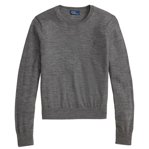 Polo Ralph Lauren Wool Crewneck Sweater, Flannel Heather Grey