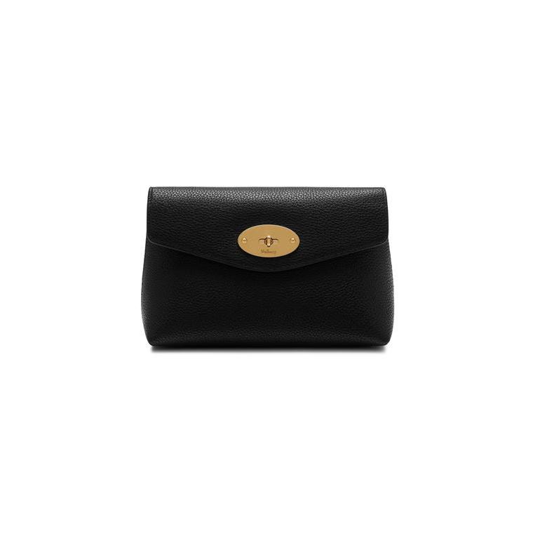 Mulberry Large Darley Cosmetic Pouch Black Small Classic Grain RL5078/205A100
