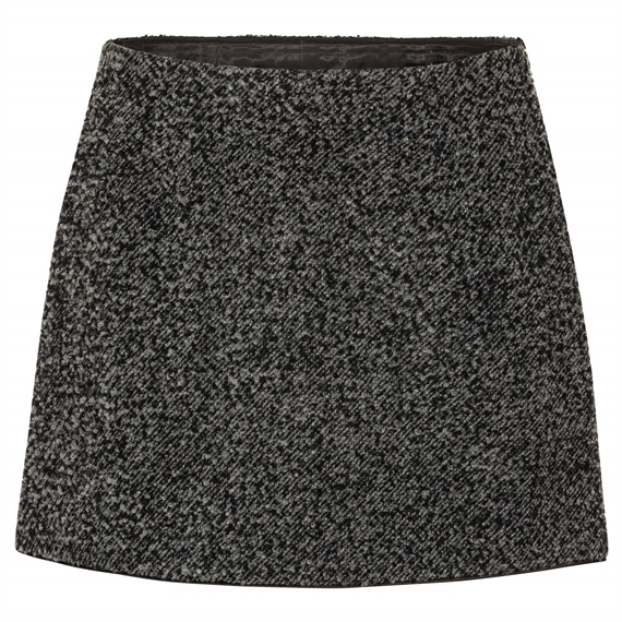 Rotate Boucle Mini Nederdel, Gray Pinstripe 