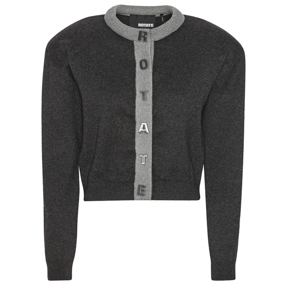 Rotate Firm Knit Cardigan, Phantom Combi